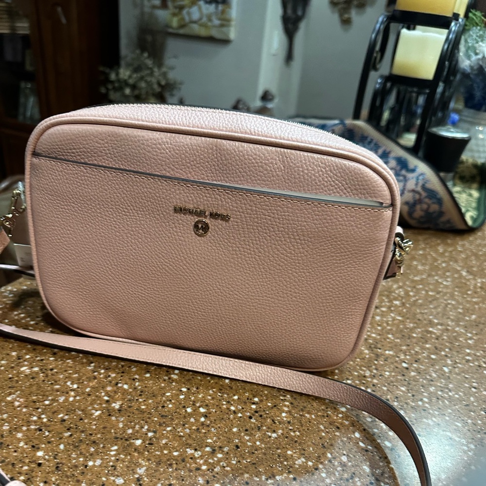 Michael Kors Pink Pebbled Leather Crossbody